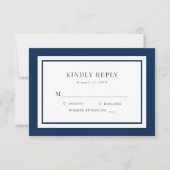 Editable Border Color Wedding RSVP Kaartje (Voorkant)