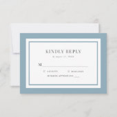 Editable Border Color Wedding RSVP Kaartje (Voorkant)