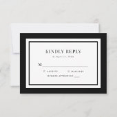 Editable Border Color Wedding RSVP Kaartje (Voorkant)