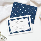 Editable Border Color Wedding RSVP Kaartje