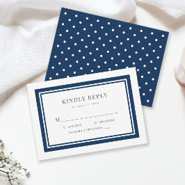 Editable Border Color Wedding RSVP Kaartje