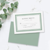 Editable Border Color Wedding RSVP Kaartje