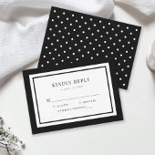Editable Border Color Wedding RSVP Kaartje