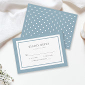 Editable Border Color Wedding RSVP Kaartje