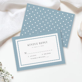 Editable Border Color Wedding RSVP Kaartje