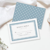 Editable Border Color Wedding RSVP Kaartje