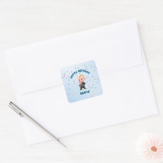 Editable Boss Baby Sticker (Envelop)
