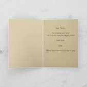 Editable Botanical China Dianthus Greeting Kaart (Binnen)