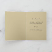 Editable Botanical Dwarf Iris Greeting Kaart (Binnen)