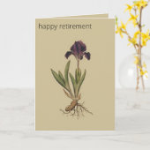 Editable Botanical Dwarf Iris Greeting Kaart (Gele Bloem)