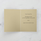 Editable Botanical Nasturtium Greeting Kaart (Binnen)