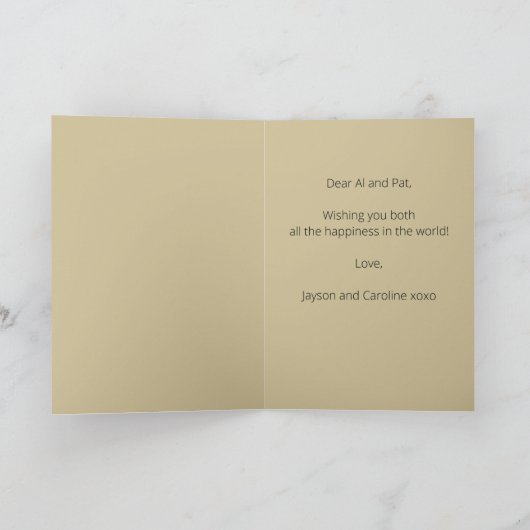 Editable Botanical Nasturtium Greeting Kaart (Binnen)