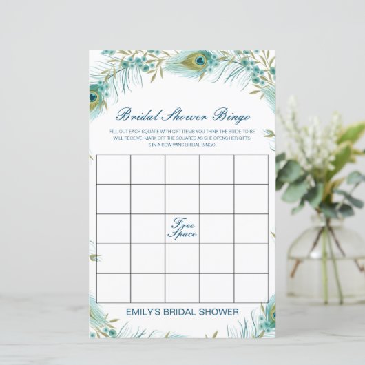 Editable Bridal Bingo Bridal Shower Game PRINTED (Staand voorkant)