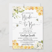 Editable Bride to Bee Bridal Shower Invitation Kaart (Voorkant)