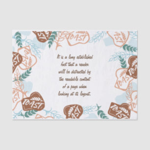Editable brood toast quote tissuepapier