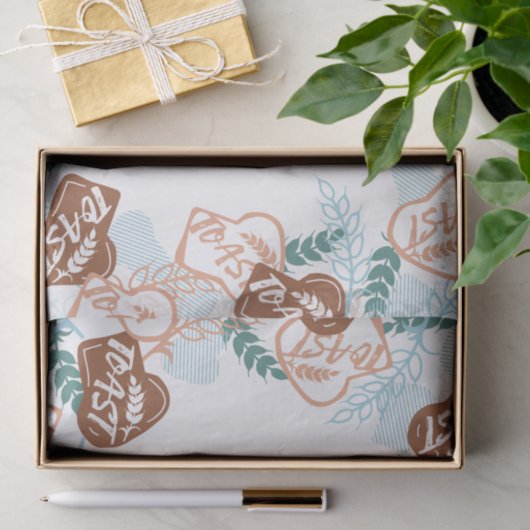 Editable brood toast quote tissuepapier (Geschenk)