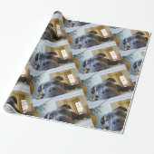 Editable Brown Pitbull Dog Cadeaupapier (Uitgerold)