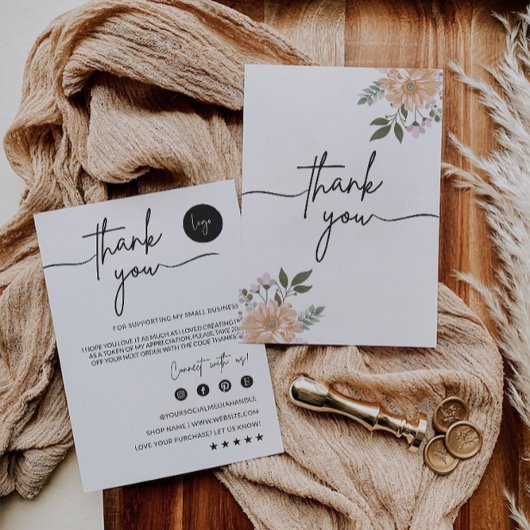 EDITABLE Business Thank You Card Printable Bedankkaart