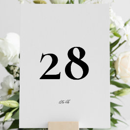 Editable Calligraphy Elegant White Black Wedding Kaart