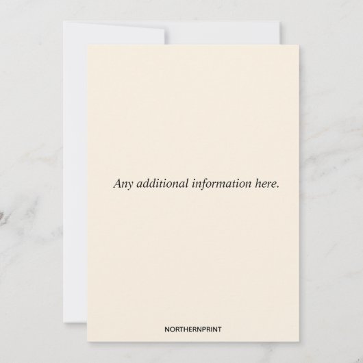 Editable Canadian Army Farewell Party Kaart (Achterkant)