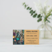 Editable Candles Crystals and Essential Oils Visitekaartje (Staand voorkant)