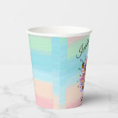 Editable Capybara Birthday Party Cup  Papieren Bekers (Rechts)