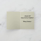 Editable Cardinal on a Fence in Winter Christmas Kaart (Binnen)