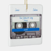 Editable Cassettebandje Kerstmis Keramisch Ornament (Rechts)