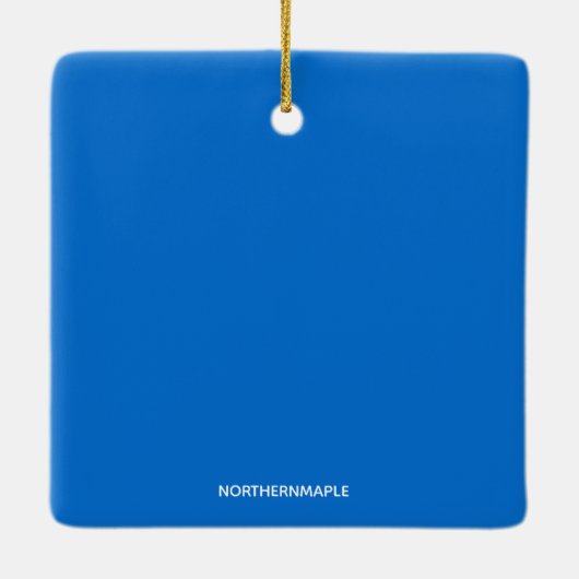 Editable Cassettebandje Kerstmis Keramisch Ornament (Achterkant)