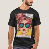 Editable Caught Him Cheating Pop Art T-Shirt (Voorkant)