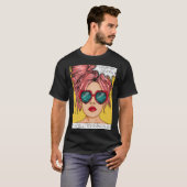 Editable Caught Him Cheating Pop Art T-Shirt (Voorkant volledig)