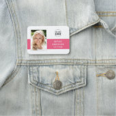 Editable Center Color Voeg uw Logo foto toe Naamplaatje (In situ)