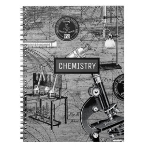 Editable Chemistry Lab Equipment Notebook Notitieboek