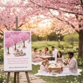 Editable Cherry Blossom Picnic Poster