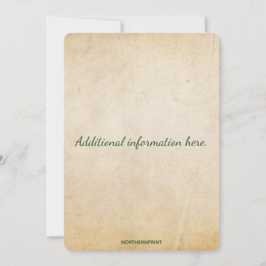 Editable Christmas Candy Cane Bough and Sleigh Kaart (Achterkant)