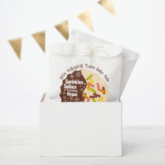 Editable Christmas Holiday Bake Sale Paper Bags Bedankzakje