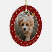 Editable Christmas Pet Photo Decoration Keramisch Ornament (Rechts)