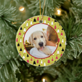 Editable Christmas Pet Photo Decoration Keramisch Ornament