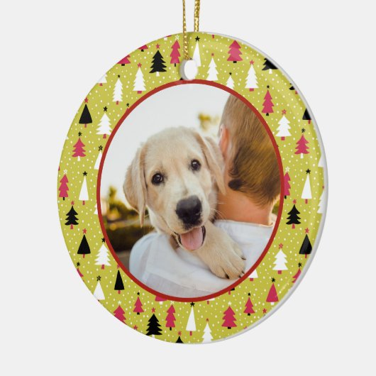 Editable Christmas Pet Photo Decoration Keramisch Ornament (Links)