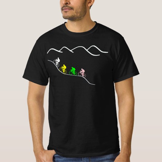 EDITABLE CICLISMO DE FRANCIA COLORES TDF T-SHIRT (Voorkant)