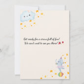 Editable Circus Birthday Invitation for Boys&Girls Kaart (Achterkant)