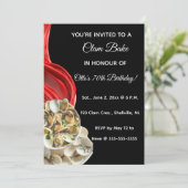 Editable Clam Bake Invitations Kaart (Staand voorkant)