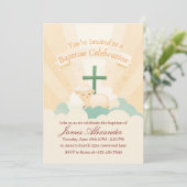 Editable Classic Baby Baptism Kaart (Staand voorkant)