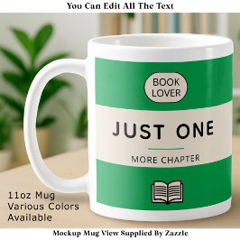 Editable Classic Retro Paperback Book Cover Green Koffiemok
