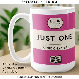 Editable Classic Retro Paperback Book Cover Pink Koffiemok