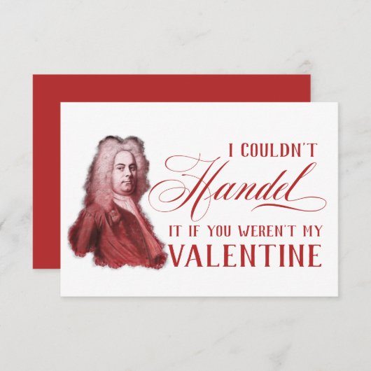 EDITABLE Classical Music w/ Handel Valentijn Kaart (Voorkant / Achterkant)