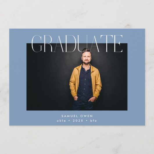 Editable College Afstuderen Multi Photo Afstuderen Aankondiging (Voorkant)