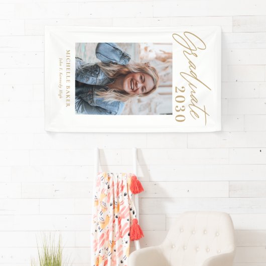 EDITABLE COLOR Afstuderen Banner zonder moeite, op (Insitu)