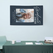 EDITABLE COLOR Afstuderen Banner zonder moeite, op (Beurs)