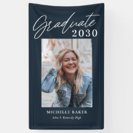 EDITABLE COLOR Afstuderen Banner zonder moeite, op